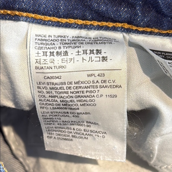 Levi's Wedgie Jeans Dark Blue Size 27 - Picture 8 of 9